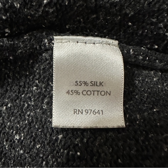 J. Jill Charcoal Grey Marled Silk & Cotton Knit Boho Sweater Dress  XL - Picture 3 of 9